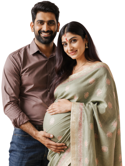 Happy couple expecting a baby